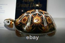 Royal Crown Derby Endangered Species Madagascan Tortoise Gold Stopper Ltd Ed