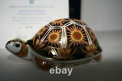 Royal Crown Derby Endangered Species Madagascan Tortoise Gold Stopper Ltd Ed