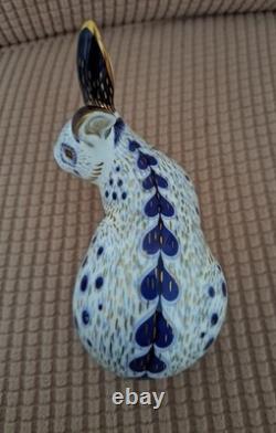 Royal Crown Derby English Rabbit Blue. Delightful! Gold Stopper. Original Box