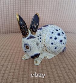 Royal Crown Derby English Rabbit Blue. Delightful! Gold Stopper. Original Box Royal Crown Derby English Rabbit Blue. Delightful! Gold Stopper. Original Box