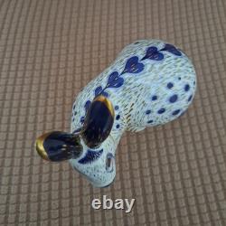 Royal Crown Derby English Rabbit Blue. Delightful! Gold Stopper. Original Box