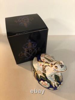 Royal Crown Derby FROG MONEY BOX FIRST QUALITY & BOXED PERFECT CONDITION