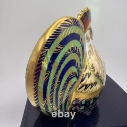 Royal Crown Derby Farmyard Cockerel Paperweight Gold Stopper + Box Excellent