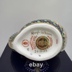 Royal Crown Derby Farmyard Cockerel Paperweight Gold Stopper + Box Excellent