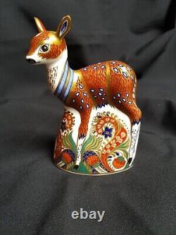 Royal Crown Derby Fawn Paperweight, Guild Exclusive, Perfect, Cert