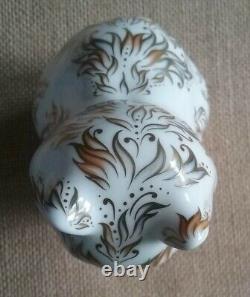 Royal Crown Derby'Fifi the Cat' Paperweight 1st Quality Gold Stopper Boxed