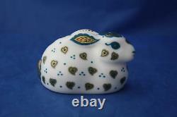 Royal Crown Derby Fletcher's Blue Rabbit Papeweight 63/100 Brand New / Boxed