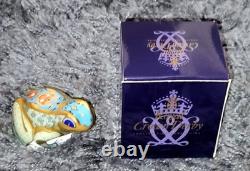 Royal Crown Derby Fountain Frog 1st Quality Gold Stopper & Box