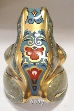 Royal Crown Derby Fountain Frog Paperweight height 7cm