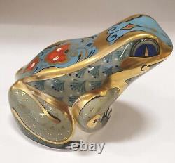 Royal Crown Derby Fountain Frog Paperweight height 7cm