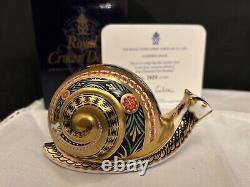 Royal Crown Derby Garden Snail Paperweight Limited Edition Boxed & Certificate
