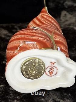 Royal Crown Derby Ginger Kitten Paperweight Gold Stopper Boxed Limited Edition