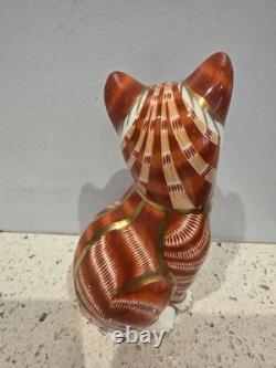 Royal Crown Derby Ginger Tom Cat Paperweight