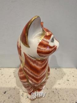 Royal Crown Derby Ginger Tom Cat Paperweight