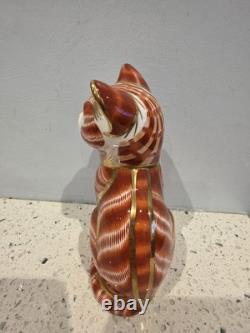 Royal Crown Derby Ginger Tom Cat Paperweight
