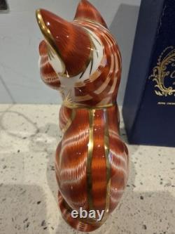 Royal Crown Derby Ginger Tom Cat Paperweight