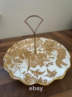Royal Crown Derby Gold Aves 1 Tier Cake Stand 1st Quality No Box