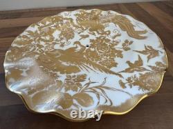 Royal Crown Derby Gold Aves 1 Tier Cake Stand 1st Quality No Box