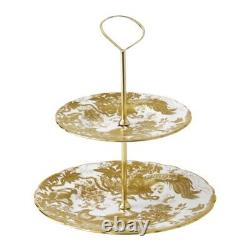 Royal Crown Derby Gold Aves 2 Tier Cake Stand COLLECTION ONLY