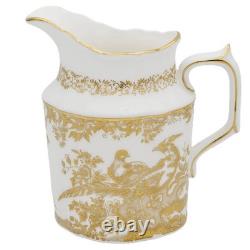 Royal Crown Derby Gold Aves Cream Milk Jug 2nd Quality