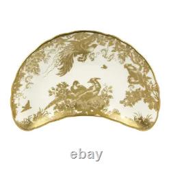 Royal Crown Derby Gold Aves Crescent Plate