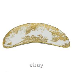Royal Crown Derby Gold Aves Crescent Plate