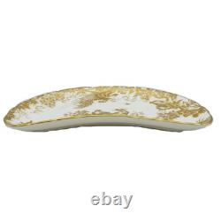 Royal Crown Derby Gold Aves Crescent Plate