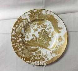 Royal Crown Derby Gold Aves Dinner Plate 10 1/2 Bone China England New