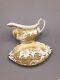 Royal Crown Derby Gold Aves Gravy Boat And Under Plate New 1st Quality Sticker