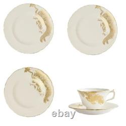 Royal Crown Derby Gold Aves Motif 20pc Set Bone China Tableware