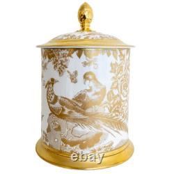 Royal Crown Derby Gold Aves Storage Jar