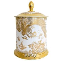 Royal Crown Derby Gold Aves Storage Jar
