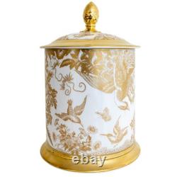 Royal Crown Derby Gold Aves Storage Jar