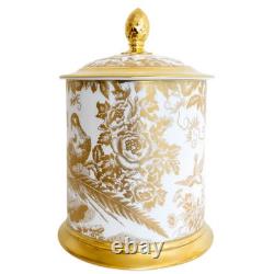 Royal Crown Derby Gold Aves Storage Jar