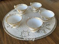 Royal Crown Derby Gold Aves Teacups Set of 5