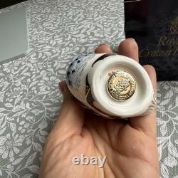 Royal Crown Derby Gold Sitting Duckling Paperweight with Gold Stopper