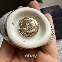 Royal Crown Derby Gold Sitting Duckling Paperweight with Gold Stopper