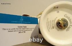 Royal Crown Derby Golden Eagle limited edition number 385 of 750 paperweight