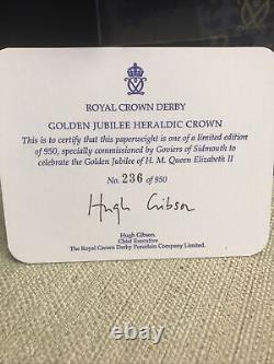 Royal Crown Derby Golden Jubilee Heraldic Crown 236 of 950