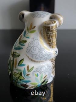Royal Crown Derby Golden Koala P/w Gold stopper Original box & Invoice