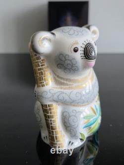 Royal Crown Derby Golden Koala P/w Gold stopper Original box & Invoice