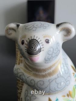 Royal Crown Derby Golden Koala P/w Gold stopper Original box & Invoice