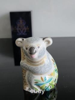 Royal Crown Derby Golden Koala P/w Gold stopper Original box & Invoice