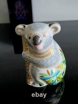 Royal Crown Derby Golden Koala P/w Gold stopper Original box & Invoice