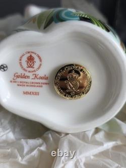 Royal Crown Derby Golden Koala P/w Gold stopper Original box & Invoice