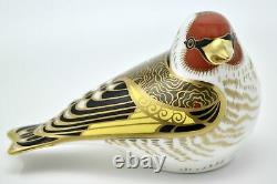 Royal Crown Derby Goldfinch Bird Paperweight New 1st Quality