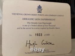 Royal Crown Derby Goviers Heraldic Lion Ltd Edition Paperweight