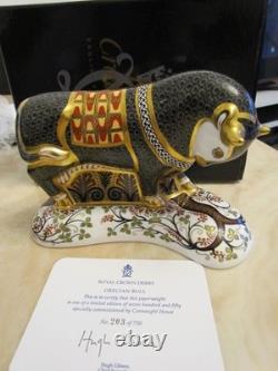 Royal Crown Derby Grecian Bull Limited Edition Number 203 Certificate Excellent