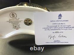 Royal Crown Derby Grecian Bull Paperweight. Limited Edition inc Box & Cert