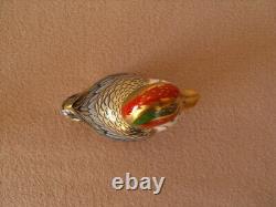 Royal Crown Derby Green Winged Teal & Duckling Paperweights Guild Excl Boxed Duo